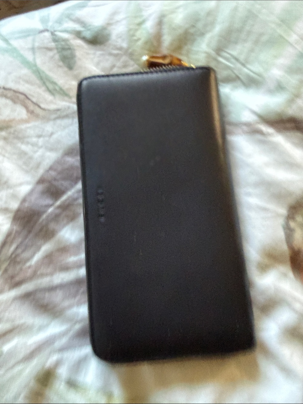 Black Leather Zip Wallet - Gucci